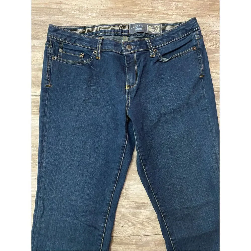 Converse One Star Flared Jeans Dark Wash Women’s Sz 12